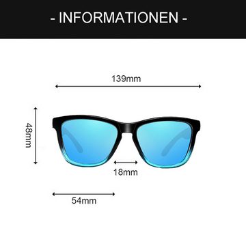 Rnemitery Sonnenbrille Unisex Rechteckige-Polarisierte Sonnenbrille Klassische Fahrbrille