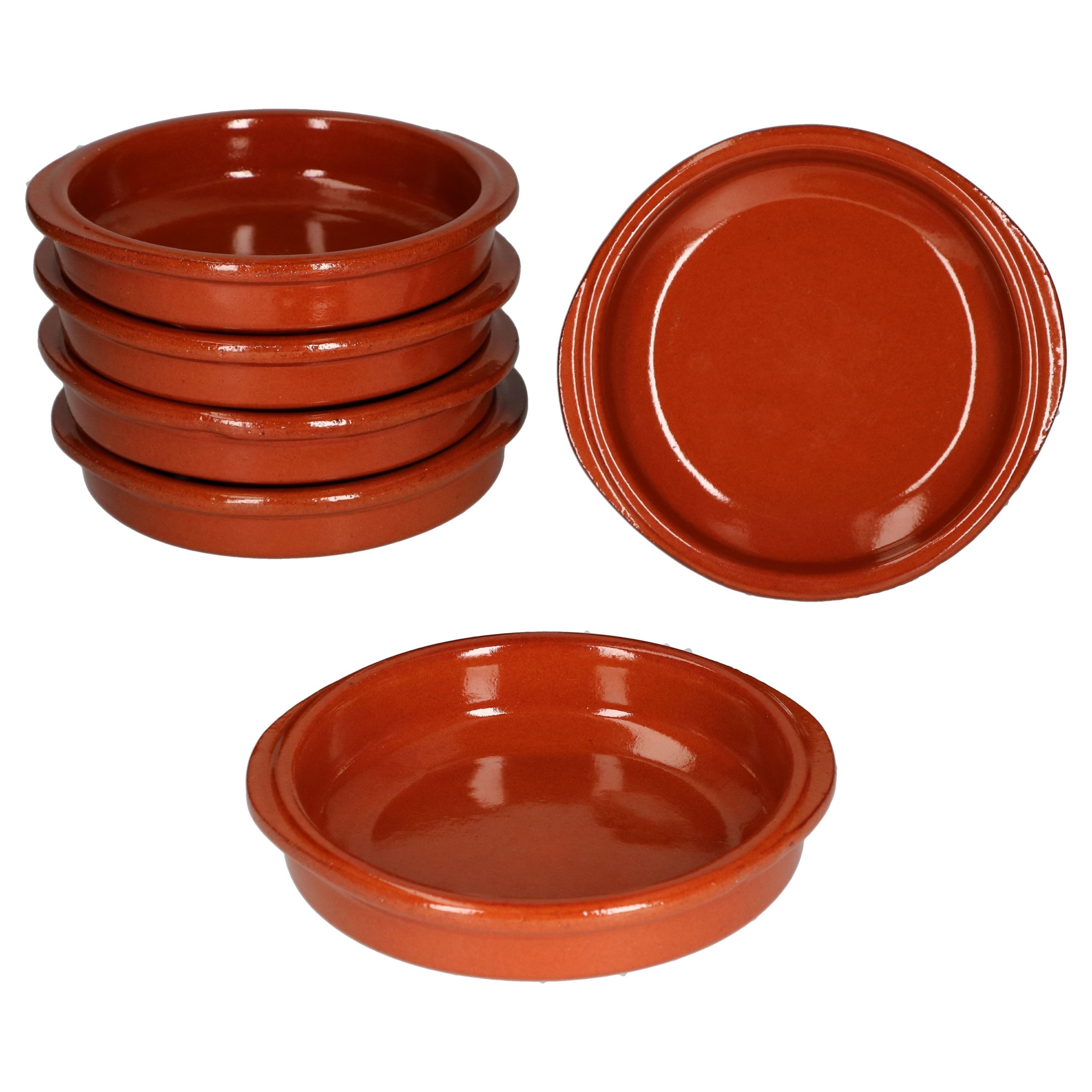 MamboCat Tapas-Schale 6er Set Cazuela Bernd S Ø 12cm Tonschalen mit Griffen, Ton