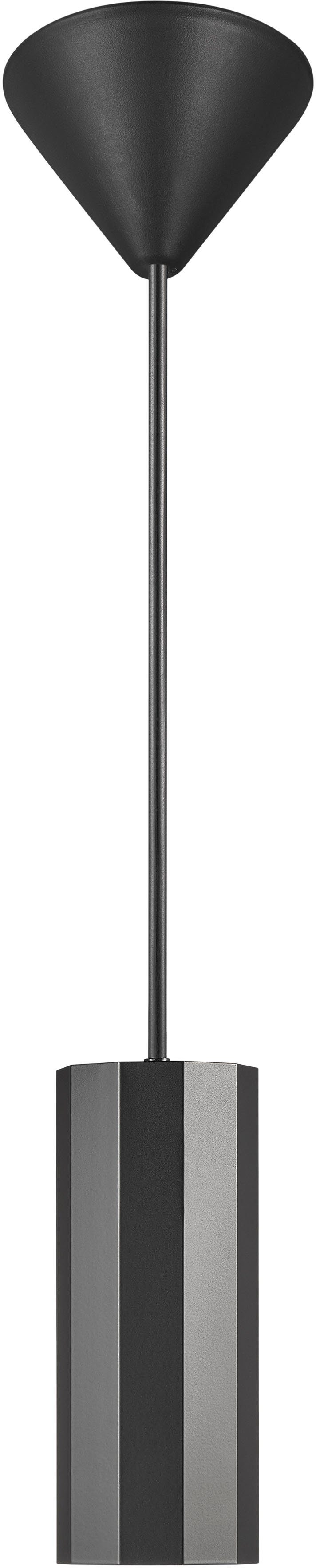 Nordlux Pendelleuchte Alanis, Leuchtmittel, 10 Lampenkopf -seitiges Profil, Messing-Look, matter Ein-/Aus-Schalter am Design, Minimalistisches oben ohne
