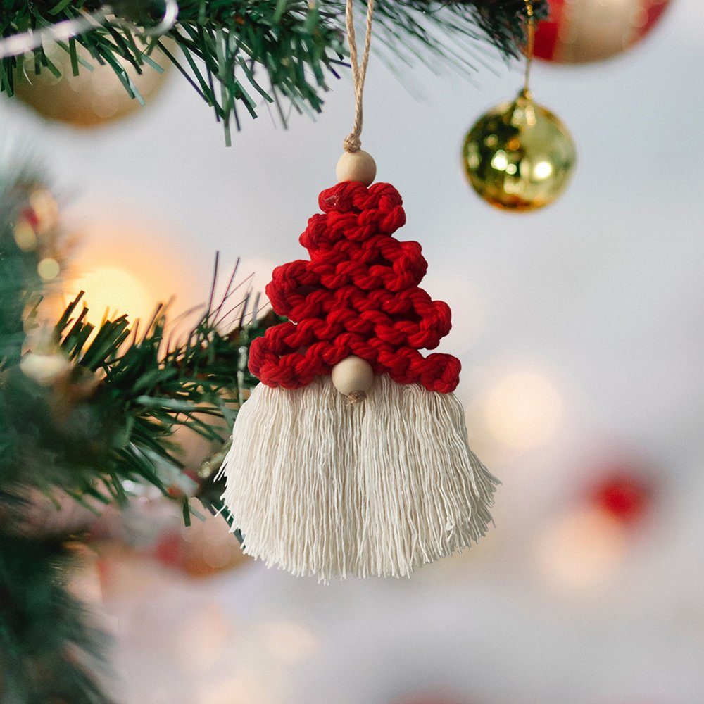Weihnachtsornamente Christbaumschmuck hängende Wanddekoobjekt Handgestrickte Orbeet