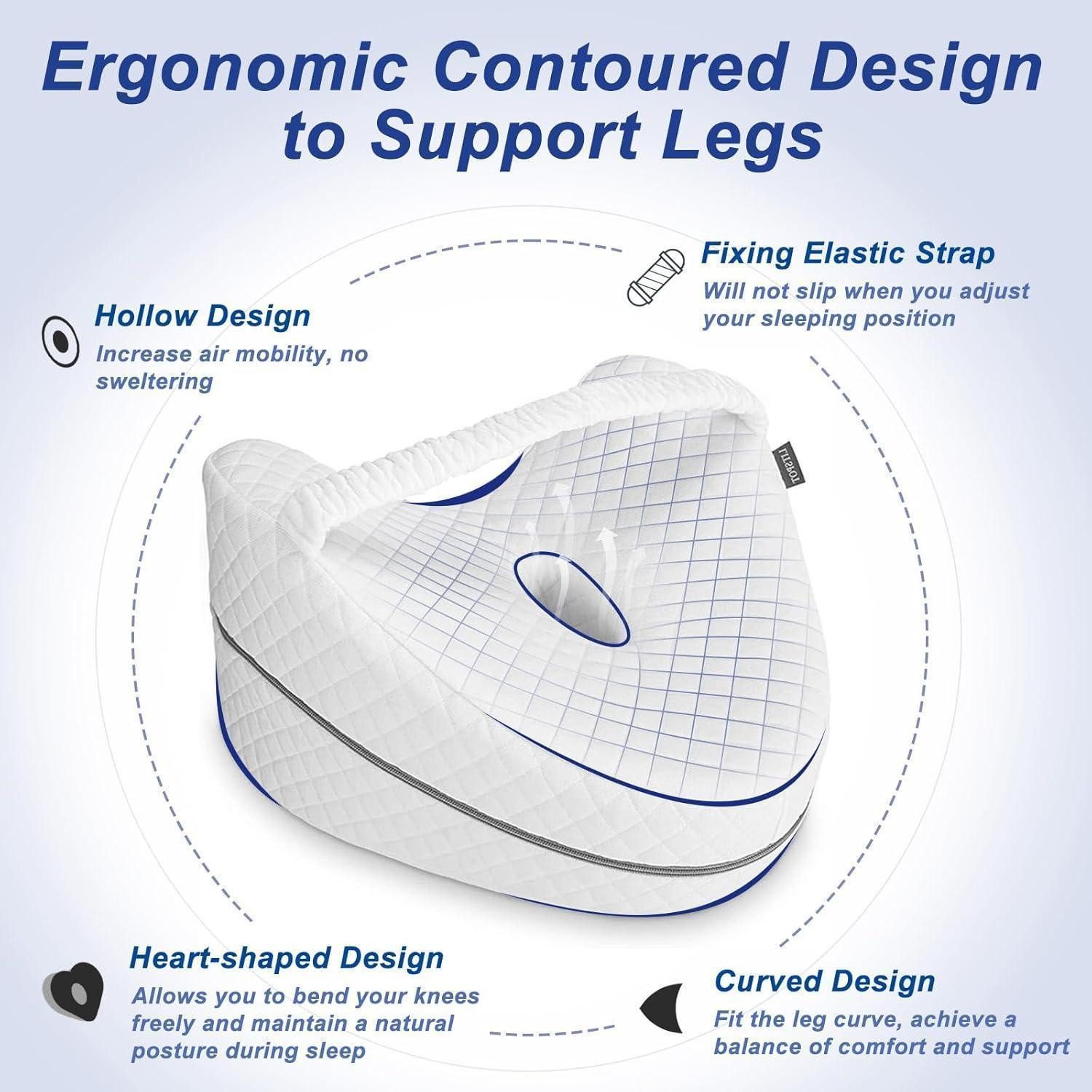 LuxusKollektion Seitenschläferkissen Ergonomisches Memory Foam Kniekissen f günstig online kaufen