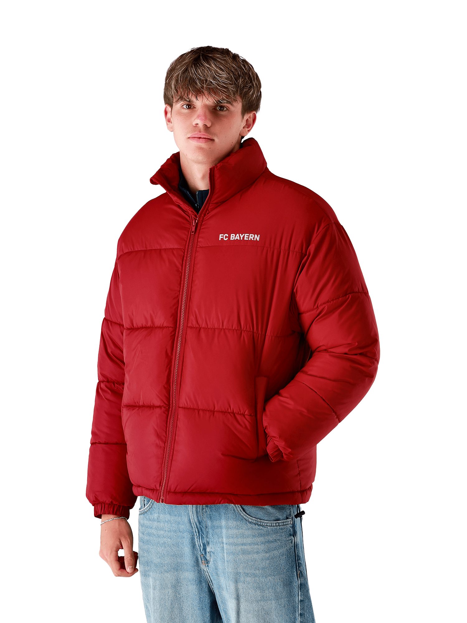 FC Bayern München Outdoorjacke FC Bayern München, Jacke Puffer I Steppjacke, Unisex, Bordeaux