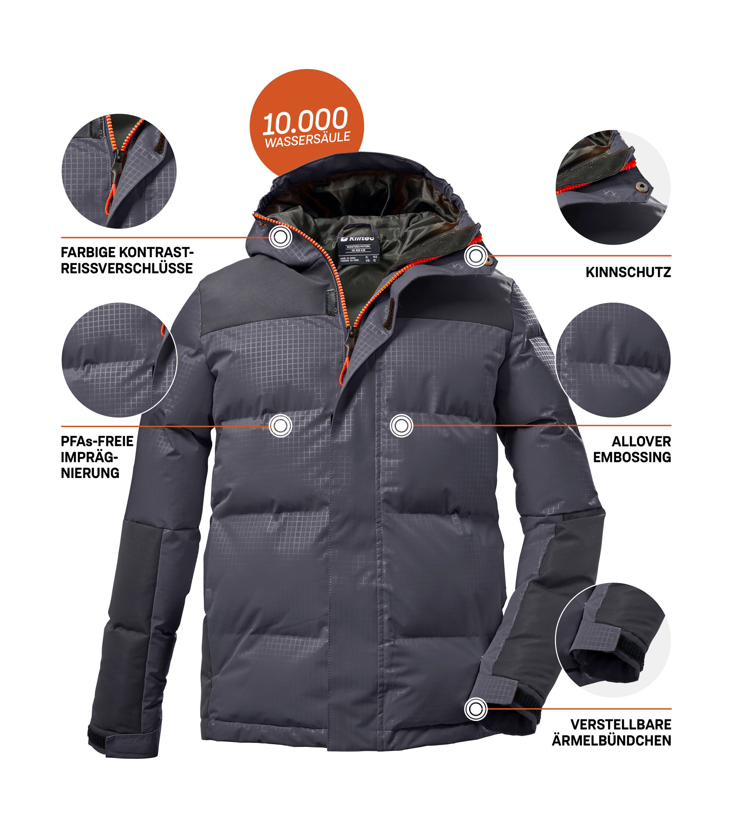 Killtec Steppjacke KOW 31 BYS QLTD JCKT Kinder Winterjacke, gefüttert, wind- und wasserabweisend, atmungsaktiv