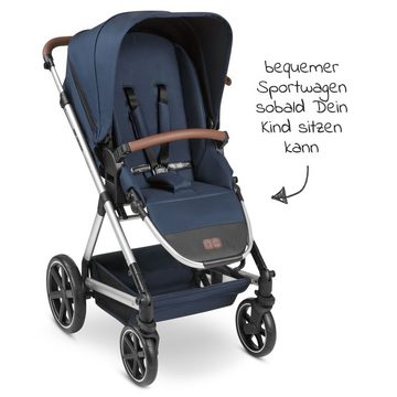 ABC Design Kombi-Kinderwagen Timbo 4 - Ocean, 2in1 Kinderwagen Buggy Set inkl. Babywanne und Sportsitz