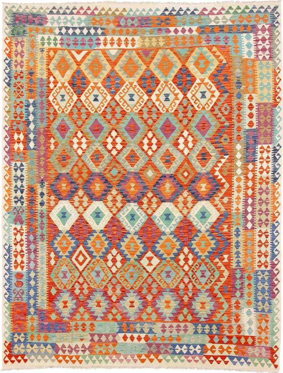 Orientteppich Kelim Afghan 267x344 Handgewebter Orientteppich, Nain Trading, rechteckig, Höhe: 3 mm