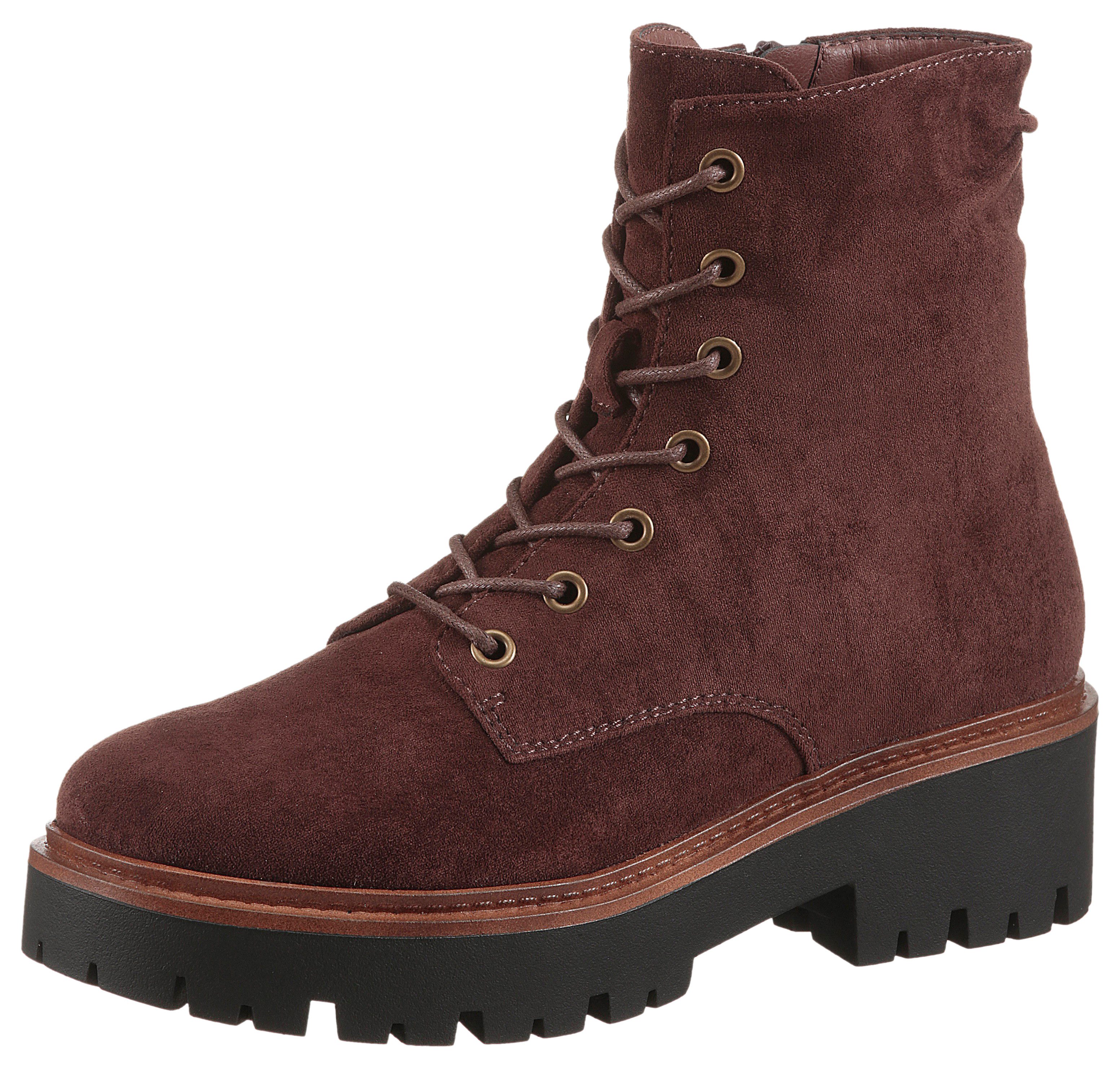 Aniston SHOES Schnürboots Stiefelette, Schnürboots, Blockabsatz