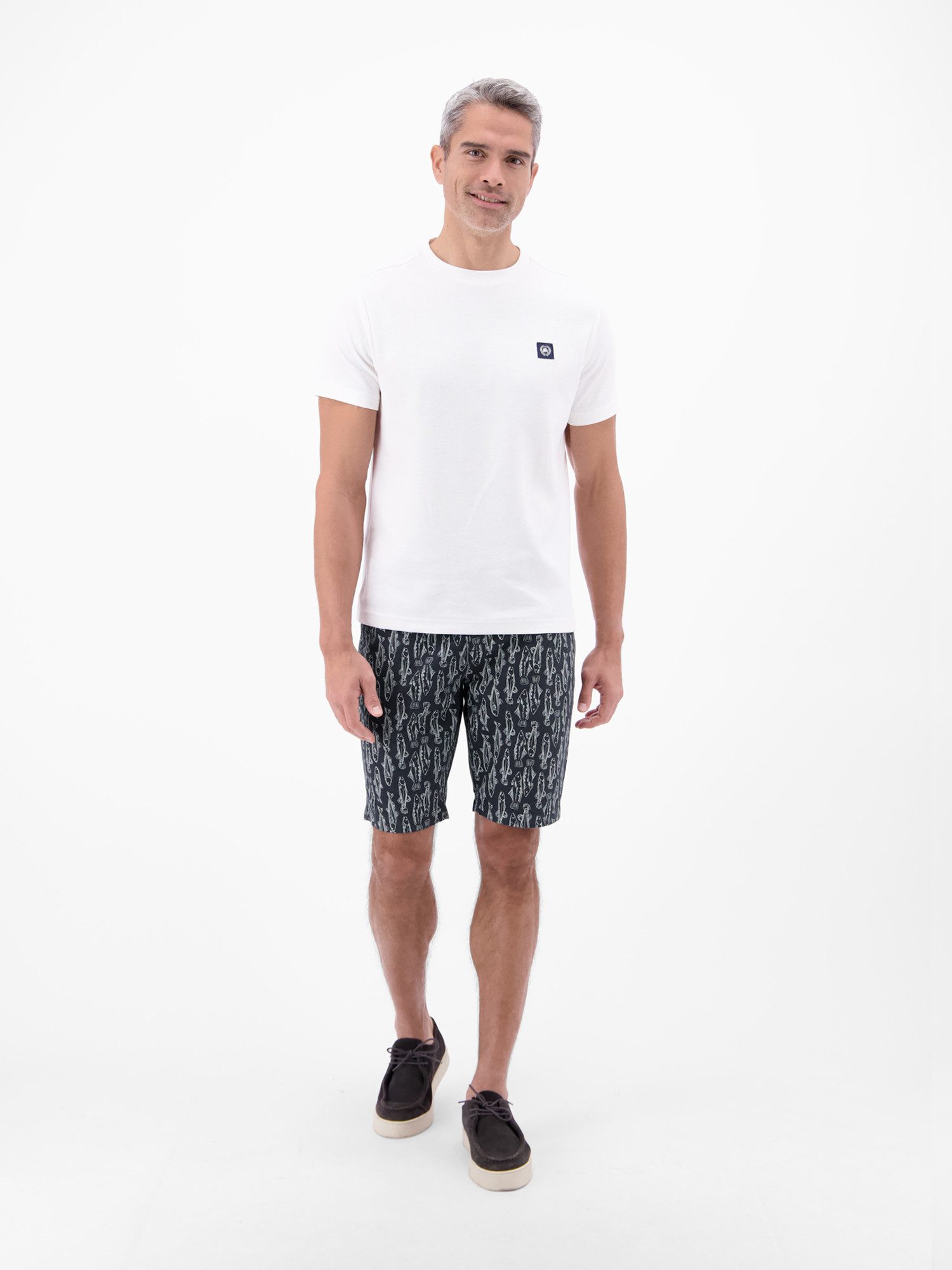 LERROS Chinoshorts Leichte Chino-Bermuda mit marinem Print – Bild 5 von 5