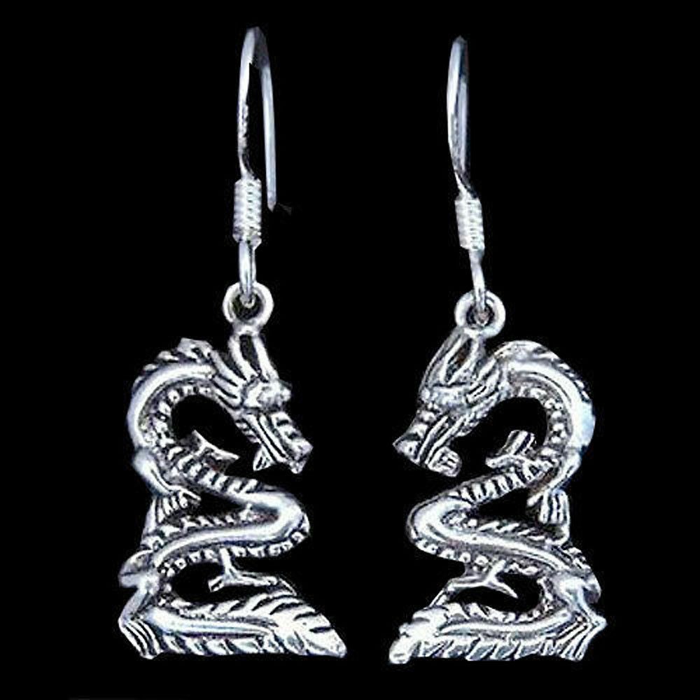 HOPLO Paar Ohrhänger Ohrhänger, Ohrringe Drache Schmuck 925er Silber Dragon