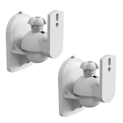 ARLI 2x Wandhalter für Lautsprecher weiss Lautsprecher-Wandhalterung, (2-tlg., Wandhalter für Lautsprecher, Universal Wandhalterung Boxen Wand Halter Halterung)
