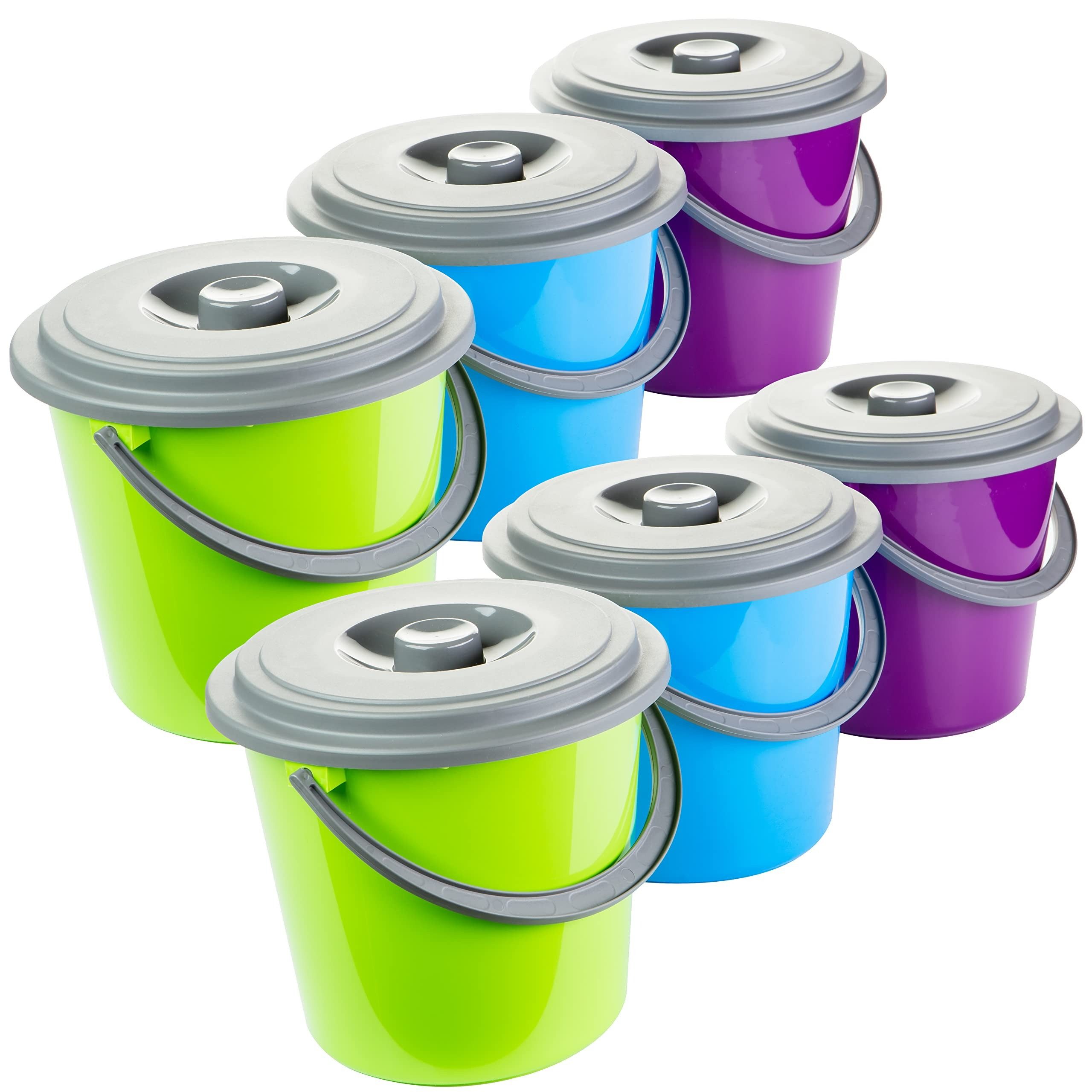 Centi Ведро для очистки Ведра mit Deckel vielseitig einsetzbar 6er-Set, (6er-Set)