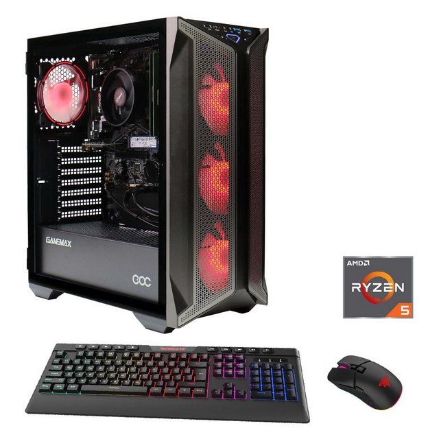 GAMEMAX Brufen C1 7021 Gaming-PC (AMD Ryzen 5 5600G, 16 GB RAM, 2000 GB SSD, Luftkühlung, Windows 11)