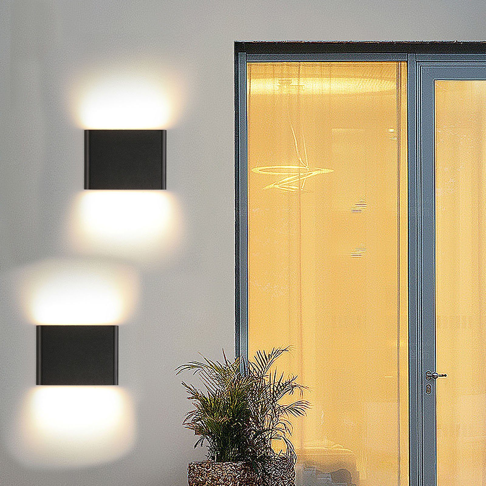 oyajia Wandleuchte 2 Stück LED Wandlampe, günstig online kaufen