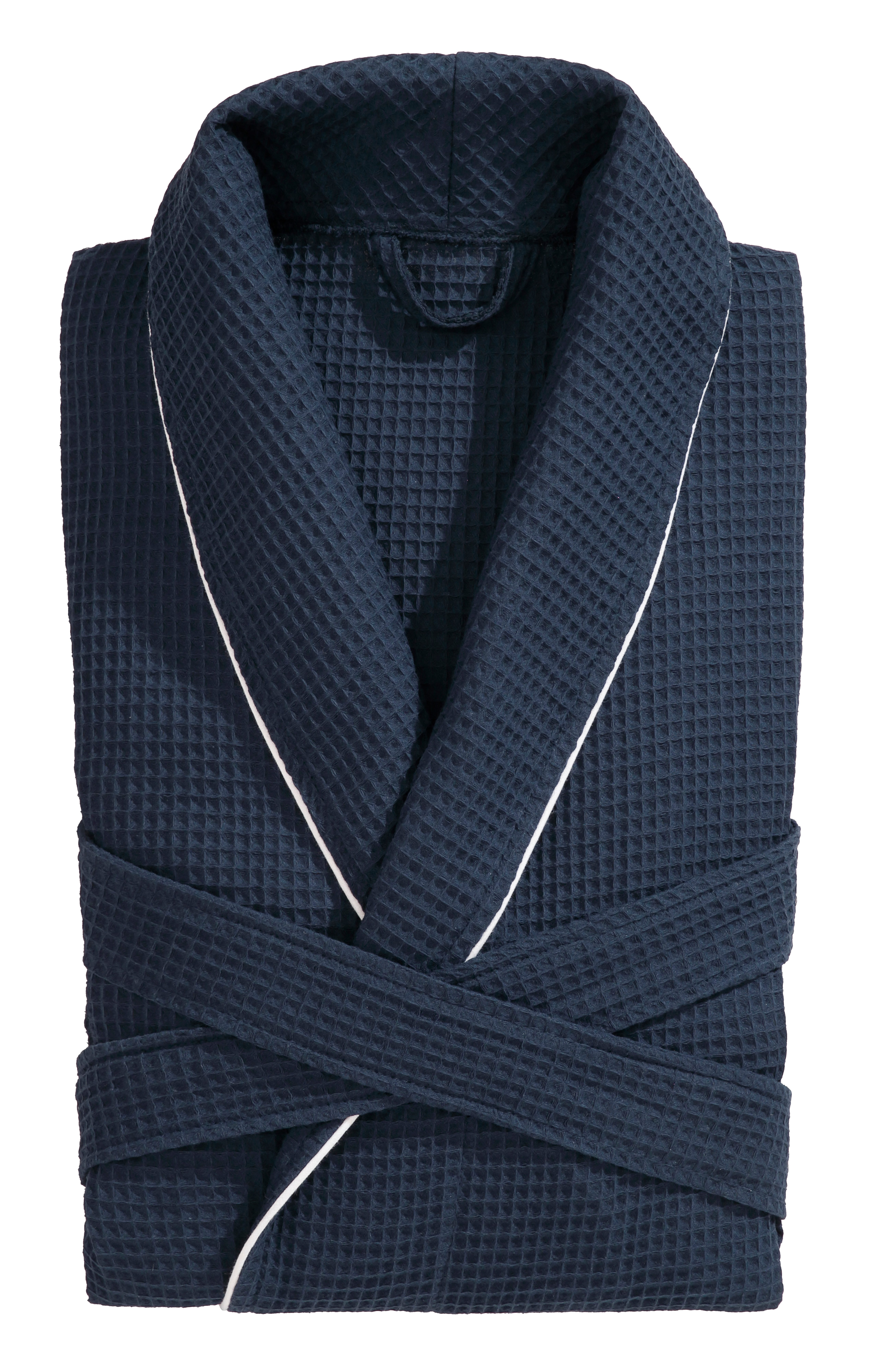 OTTO home Unisex-Bademantel Nora, Standard & Premium, leichte Qualität, ideal für Sauna & Spa, Waffelpiqué, Kimono-Kragen, Gürtel, Damen & Herren, Kimono-Kragen – Bild 5 von 5