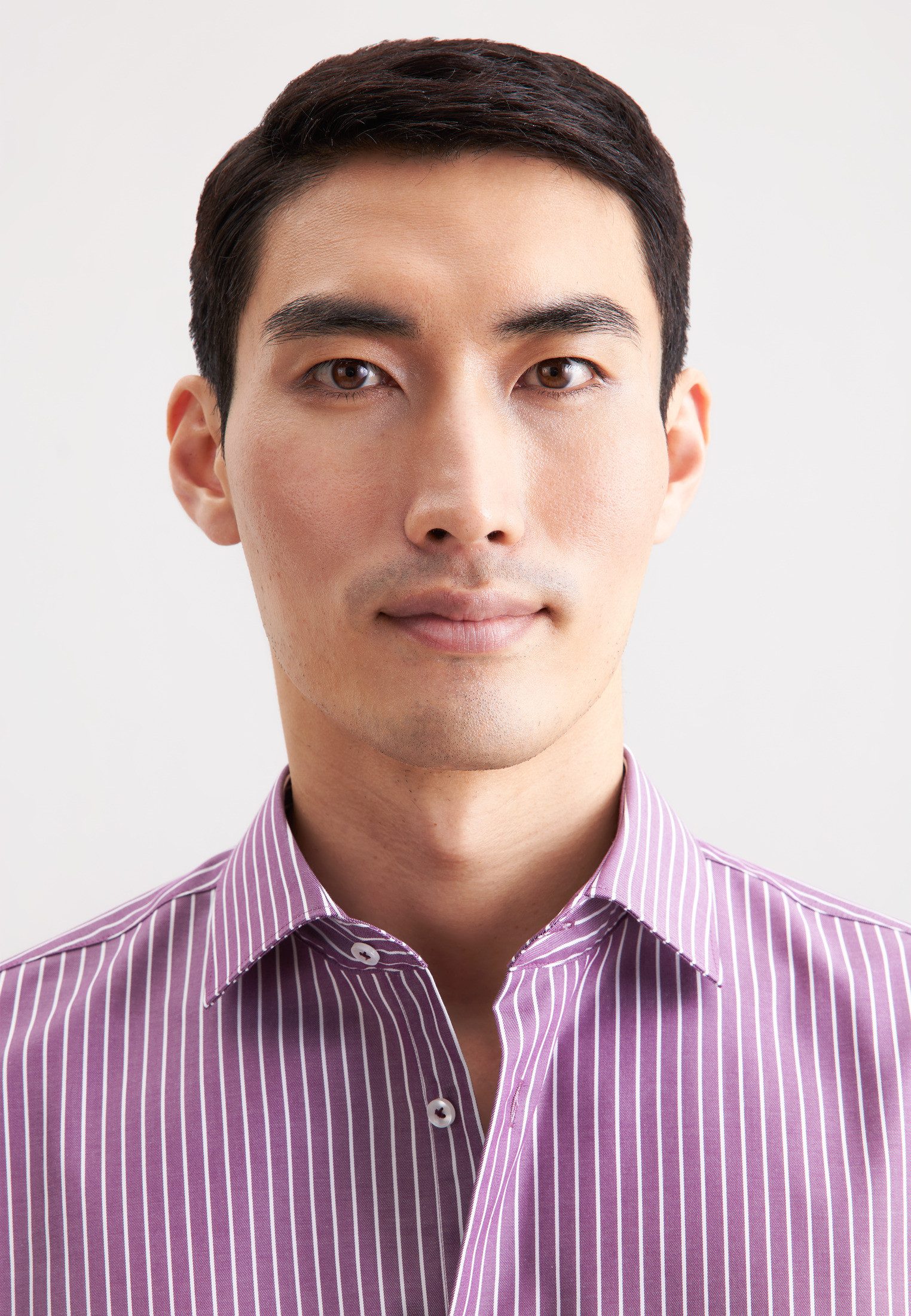 seidensticker Businesshemd Schwarze Rose Slim 1/1 Kentkragen Gestreift