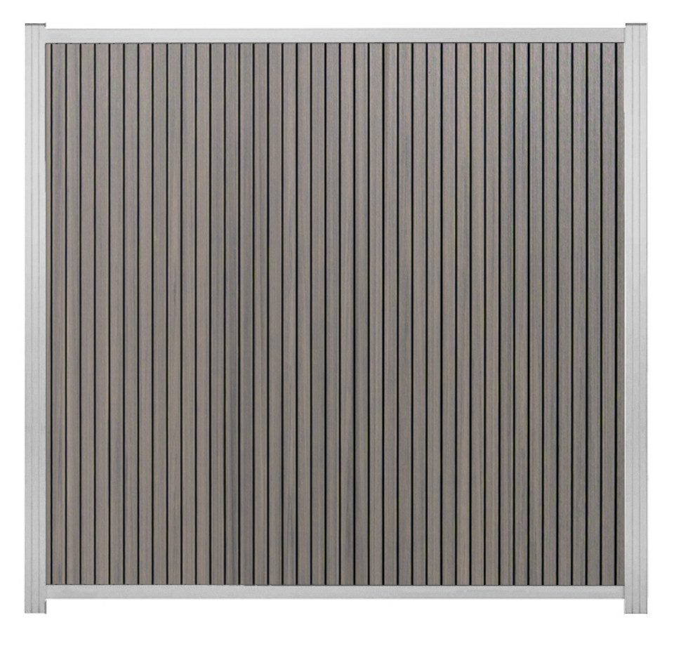 GartenLand Zaun Shadowline WPC Co-extrudiert ca. 180x180 cm, (Set, Ohne Pfosten, ca. 180x180 cm), Lamellen Co-Extrudiert, besonders haltbar, Pflegeleicht, Vertikal