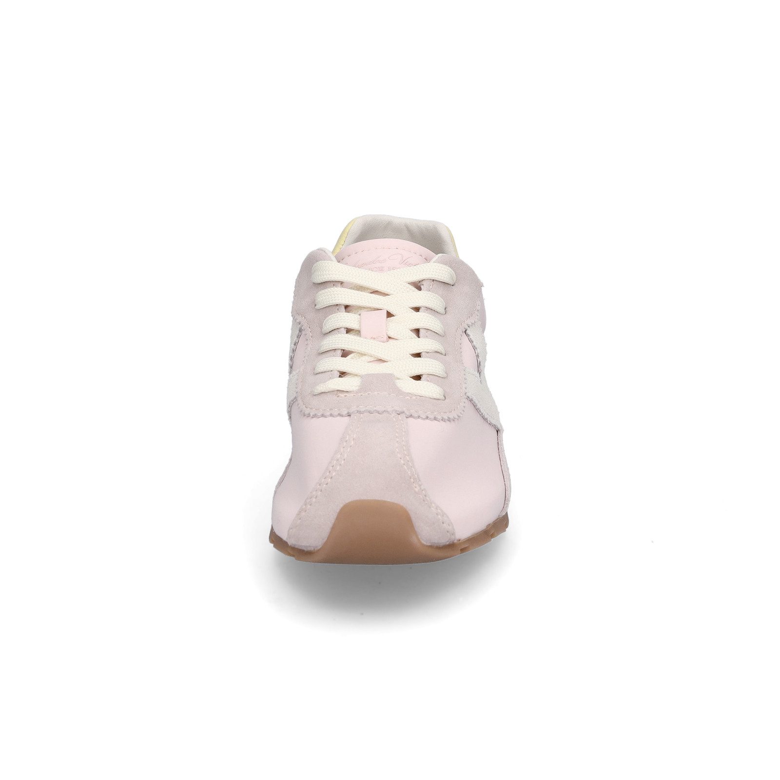 Victoria Aster Damen Sneaker Fersenpatch aus Glattleder in Kontrastfarbe