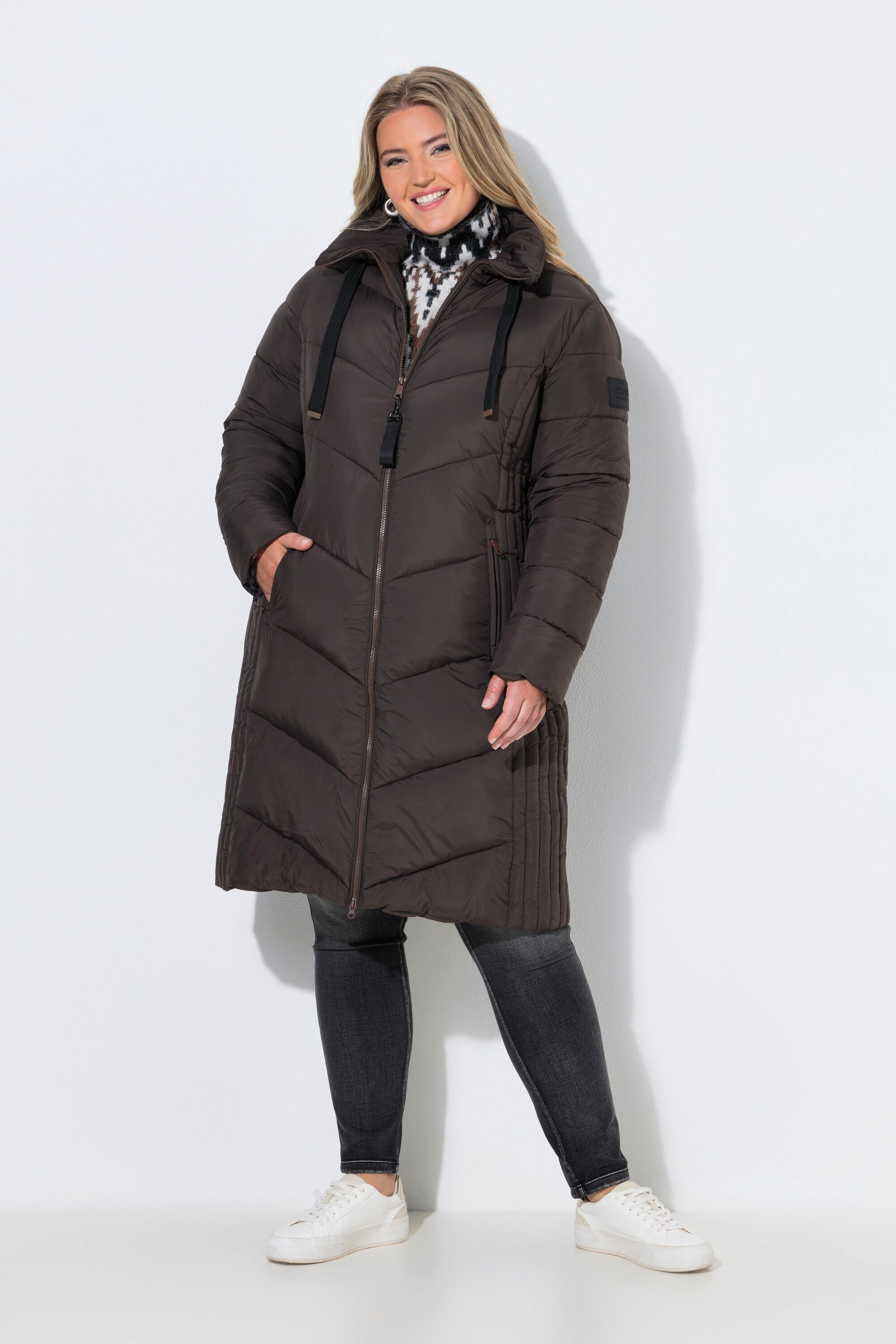 Ulla Popken Steppjacke HYPRAR Steppjacke wasserabweisend Stehkragen