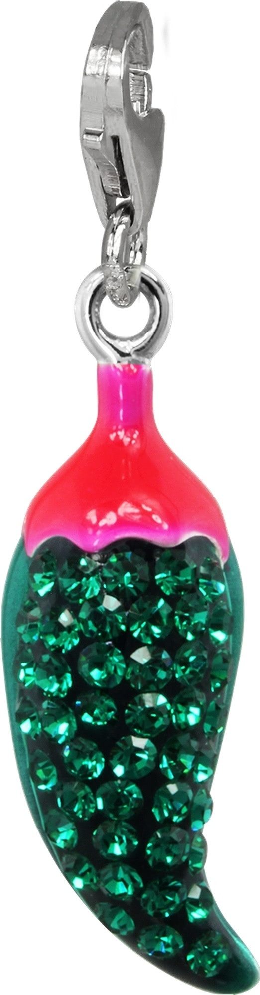 Charm-Einhänger SilberDream grün Charm Chili Zirkonia