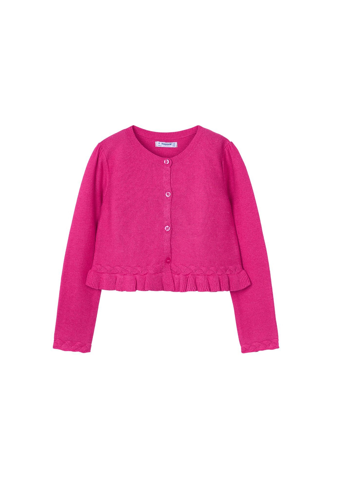 Mayoral Strickjacke mit Rüschensaum