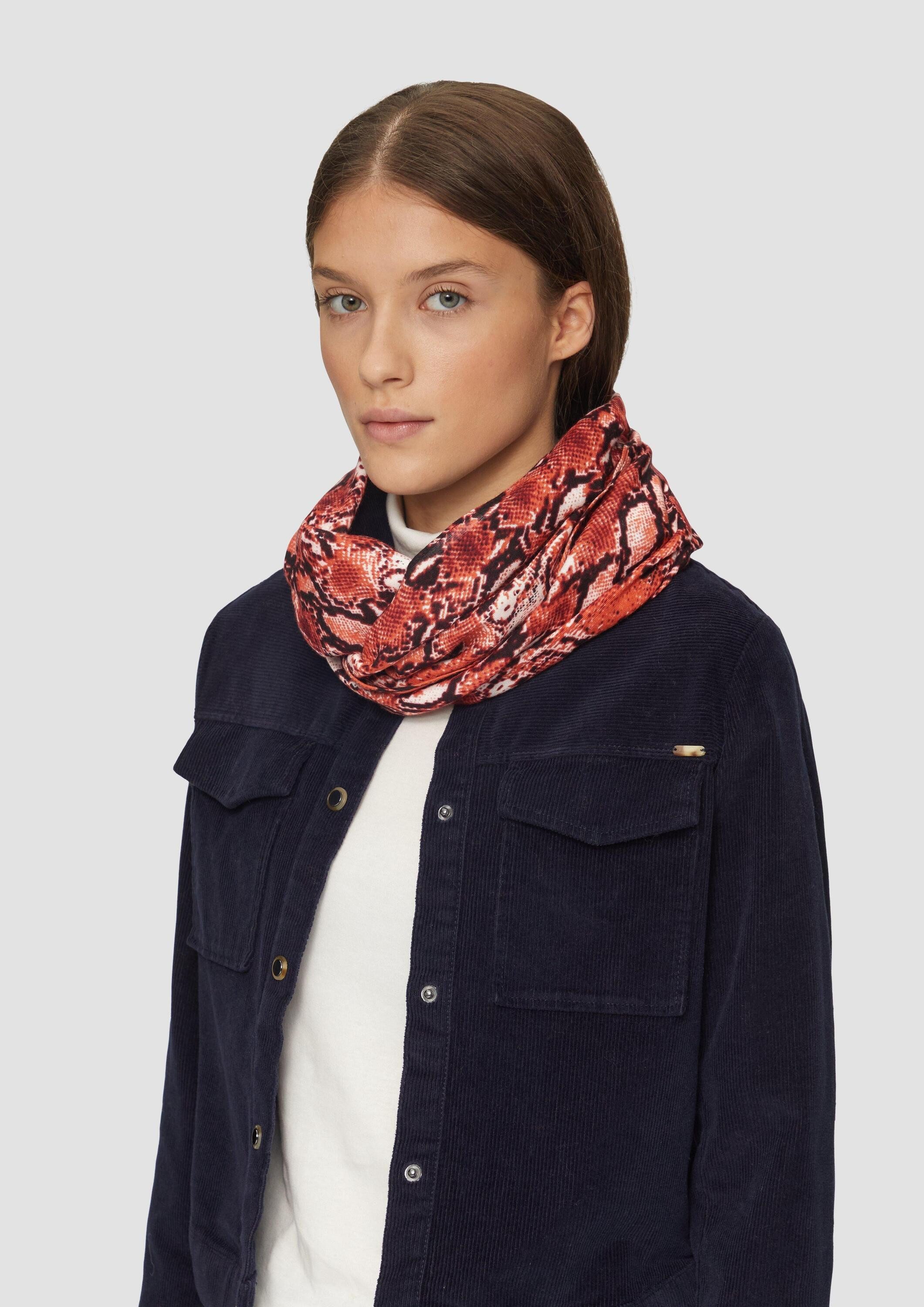 s.Oliver Loop Snood, Loop-Schal mit All-over-Print günstig online kaufen