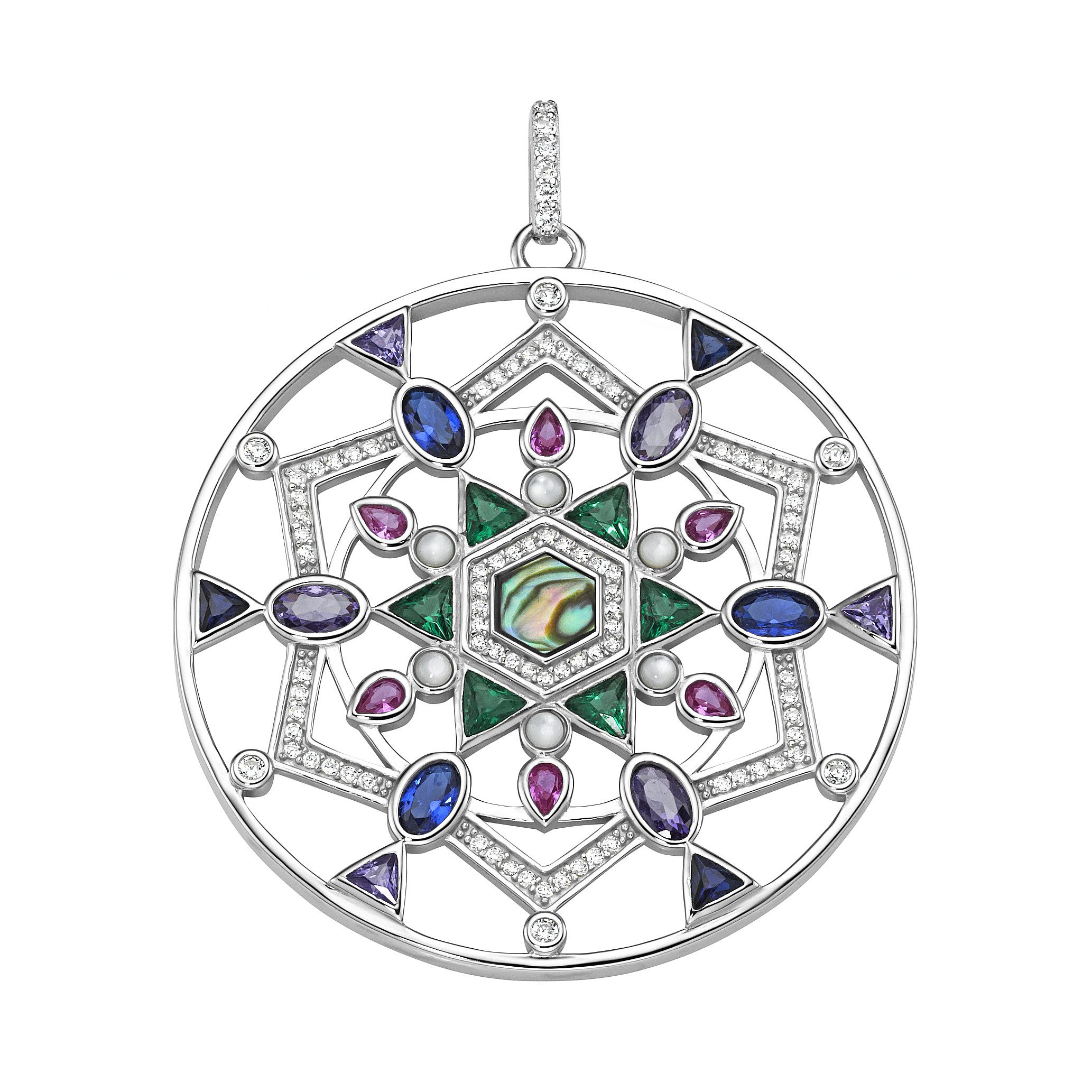 GIORGIO MARTELLO MILANO Kettenanhänger Mandala, Silber 925