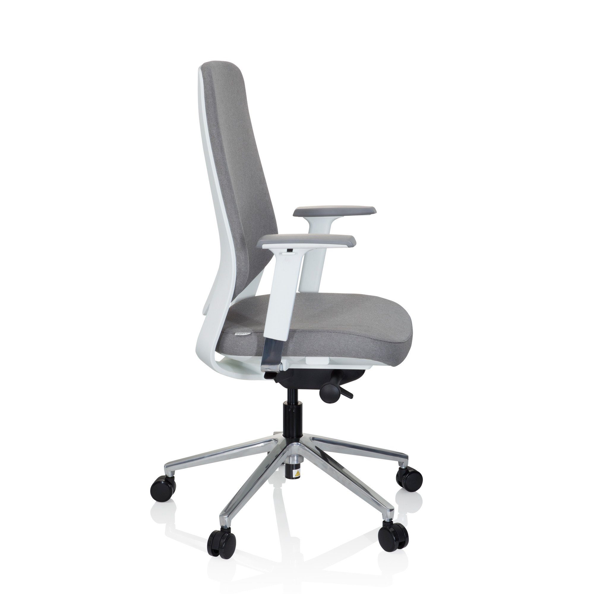 Stoff ergonomisch WHITE (1 OFFICE CHIARO Schreibtischstuhl Bürostuhl Drehstuhl St), hjh Profi Grau T4