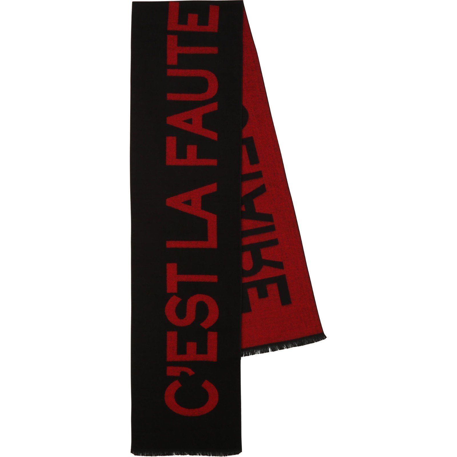 ZADIG & VOLTAIRE Strickschal Zadig & Voltaire KIDS Jaquard Schal mit Text schwarz rot