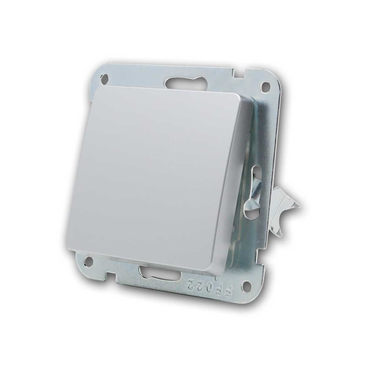 ChiliTec DELPHI Schalter 250V~/ 10A Klemm OHNE Rahmen silbe Unterputzschalter