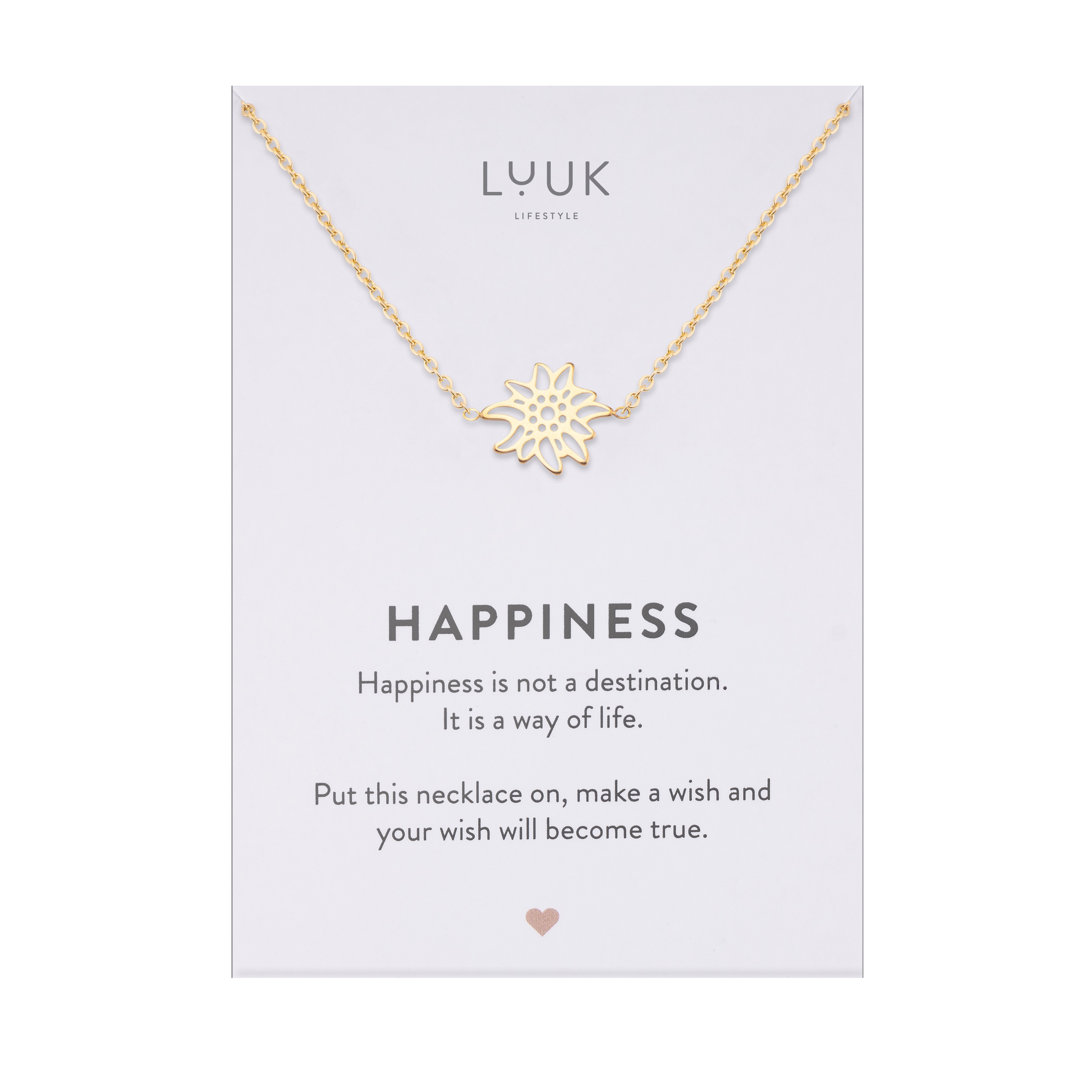 LUUK LIFESTYLE Kette mit Anhänger Edelweiss, günstig online kaufen