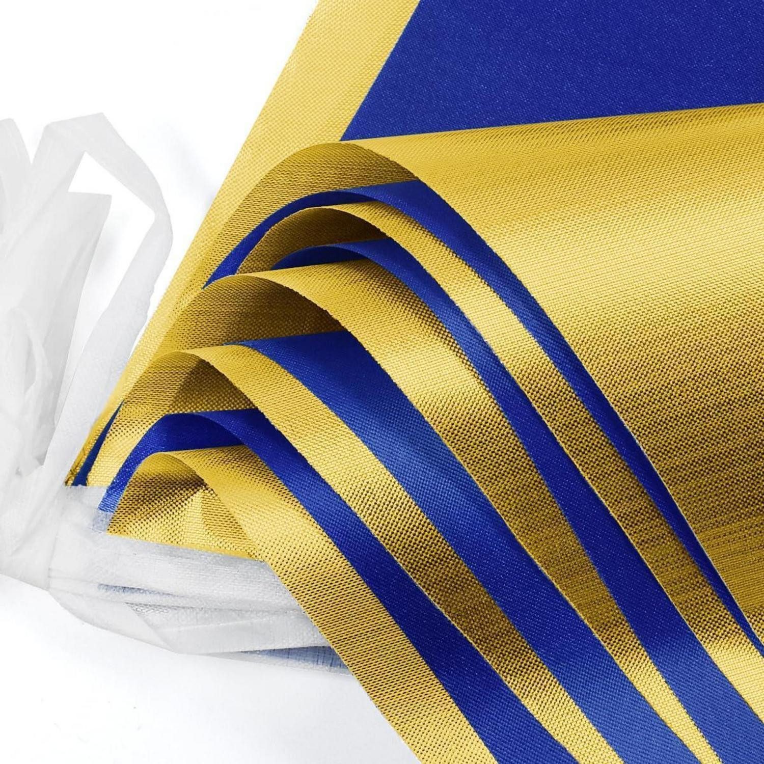 LuxusKollektion Wimpelkette Wimpelgirlande 66 Fuß Polyester wasserdicht blau gold Multicolor7