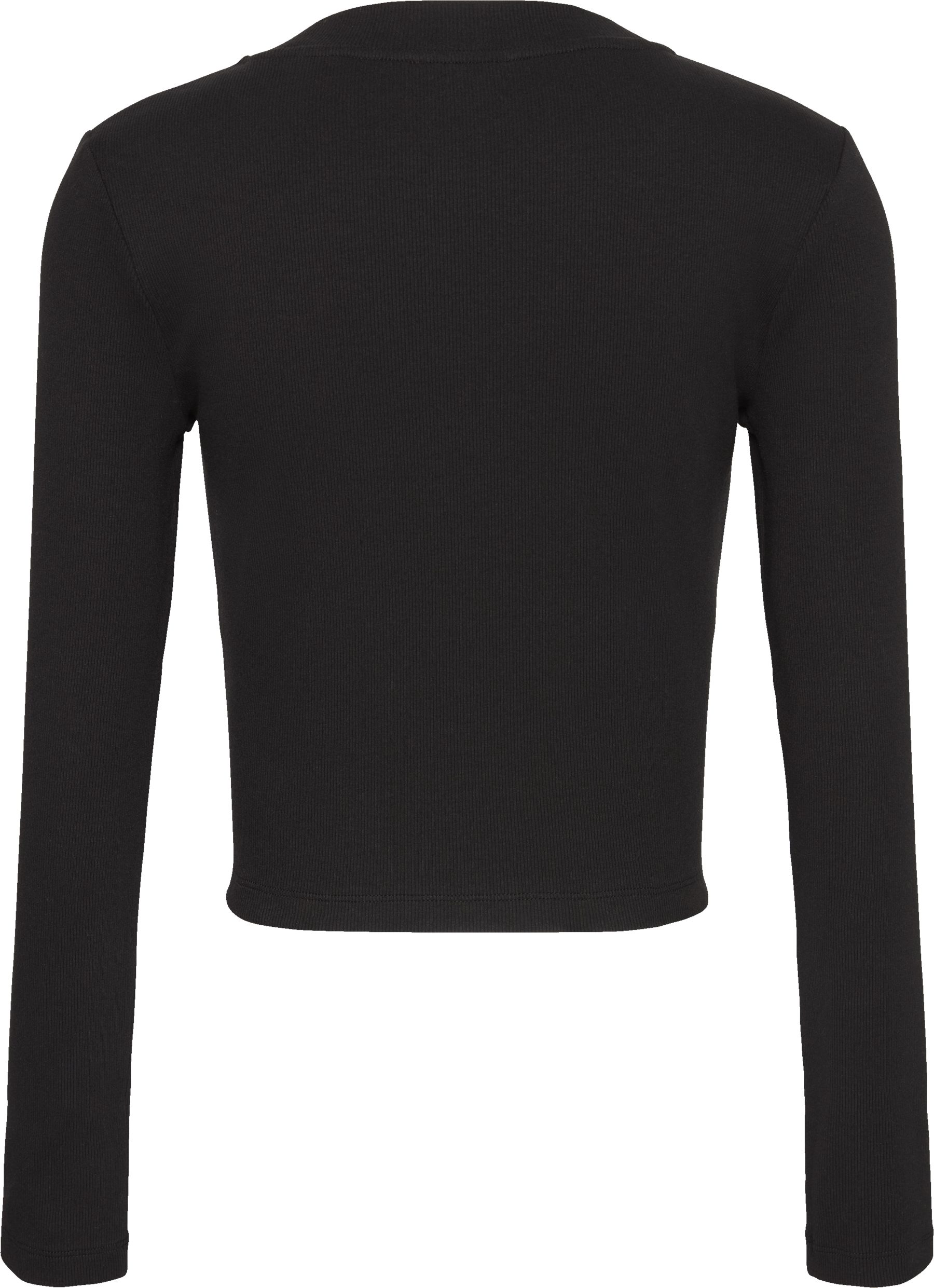 Calvin Klein Jeans Langarmshirt Rundhalsausschnitt, figurbetonte Passform, Logodruck