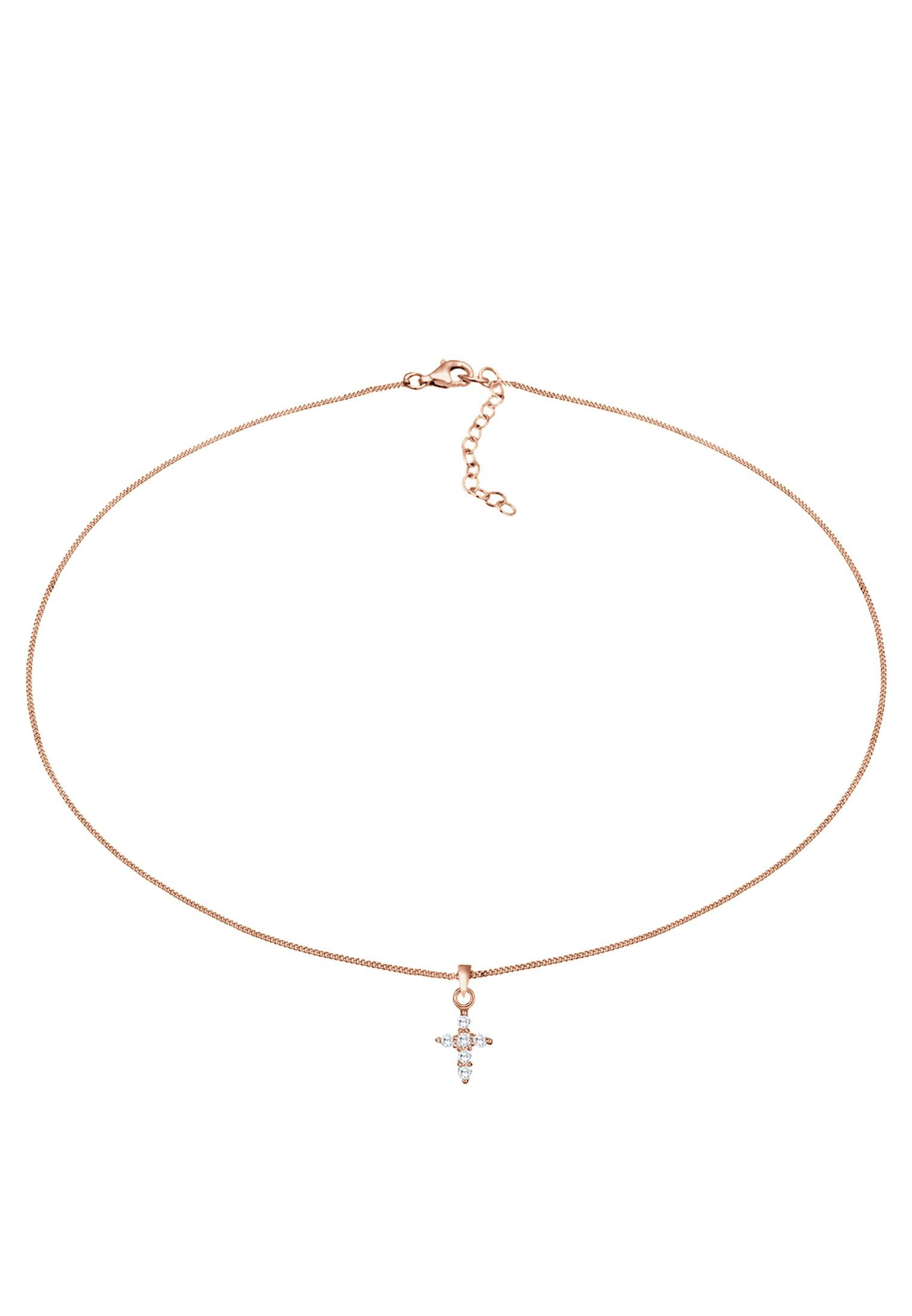 Elli Choker Choker Kreuz Religion Zirkonia 925 Silber