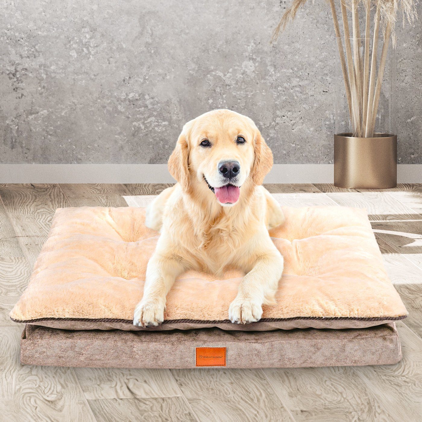 Wahre Tierliebe Tierbett - Premium Hunde Kissen "Easy" - orthopädisch und flauschig -, 100% Polyester