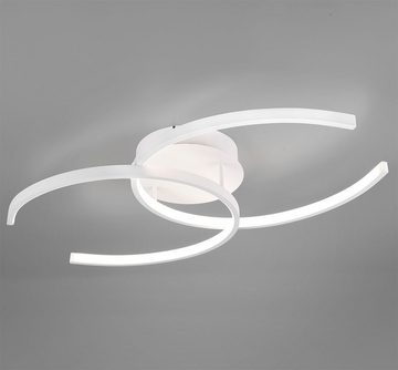 etc-shop LED Deckenleuchte, LED-Leuchtmittel fest verbaut, Warmweiß, LED Decken Lampe Wohn Zimmer Beleuchtung Ring Design Leuchte weiß