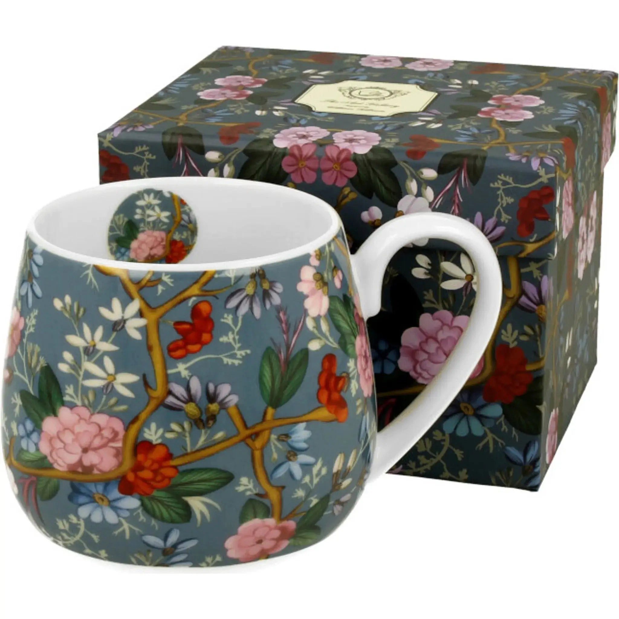 Duo-Gift Tasse Vintage Duo Faßbecher 430 ml Blumen Japan, Vintage Duo Faßbecher 430 ml Blumen Japan