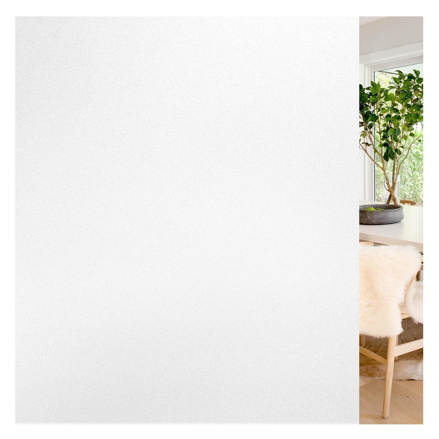 Agger Fensterfolie Milchglasfolie blickdicht Verdunkelungsfolie für Fenster, Fensterfolie statisch haftend Sonnen-, Sichtschutzfolie für Fenster