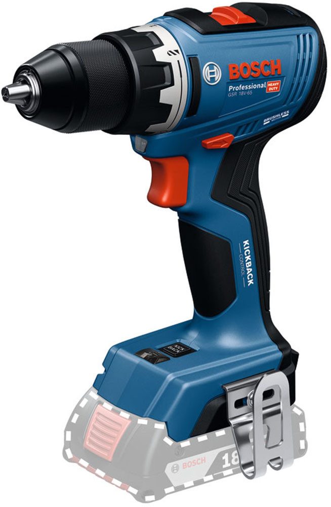 Bosch Professional Akku-Bohrschrauber »GSR 18V-65«, Inkl. 2x Akku GBA 18V 4,0Ah