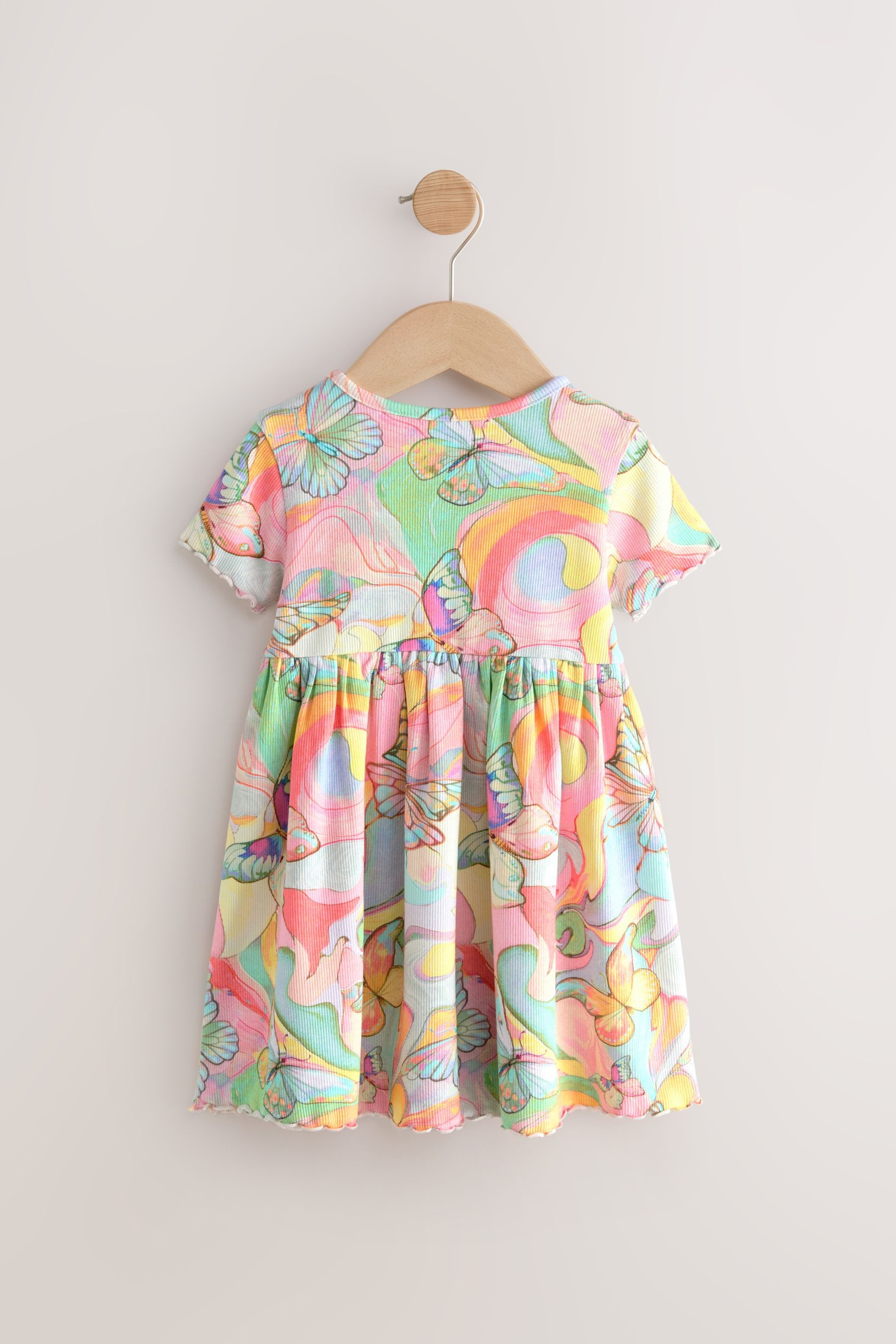 Next Jerseykleid Kurzärmeliges, geripptes Jersey-Kleid (1-tlg) günstig online kaufen