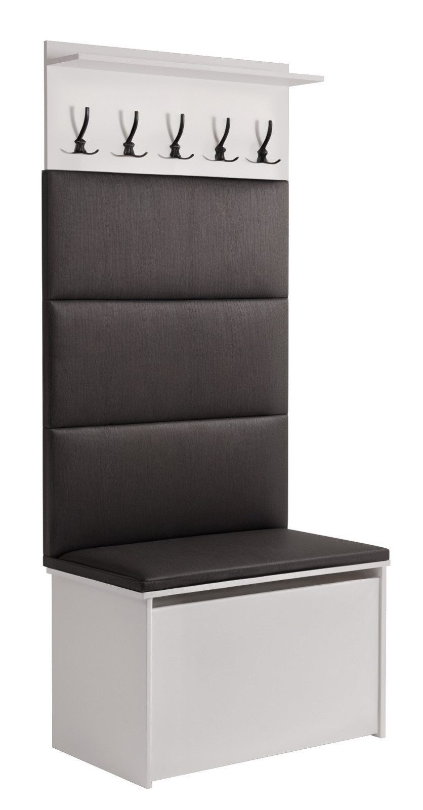 Raumhirsch Furniture Kompaktgarderobe ANDY Flurgarderobe modernes Design & praktischer Stauraum (Garderobenständer - Garderobe, Schuhschrank für Diele & Flur) Garderobenständer- Flurmöbel-Set mit Sitzbank