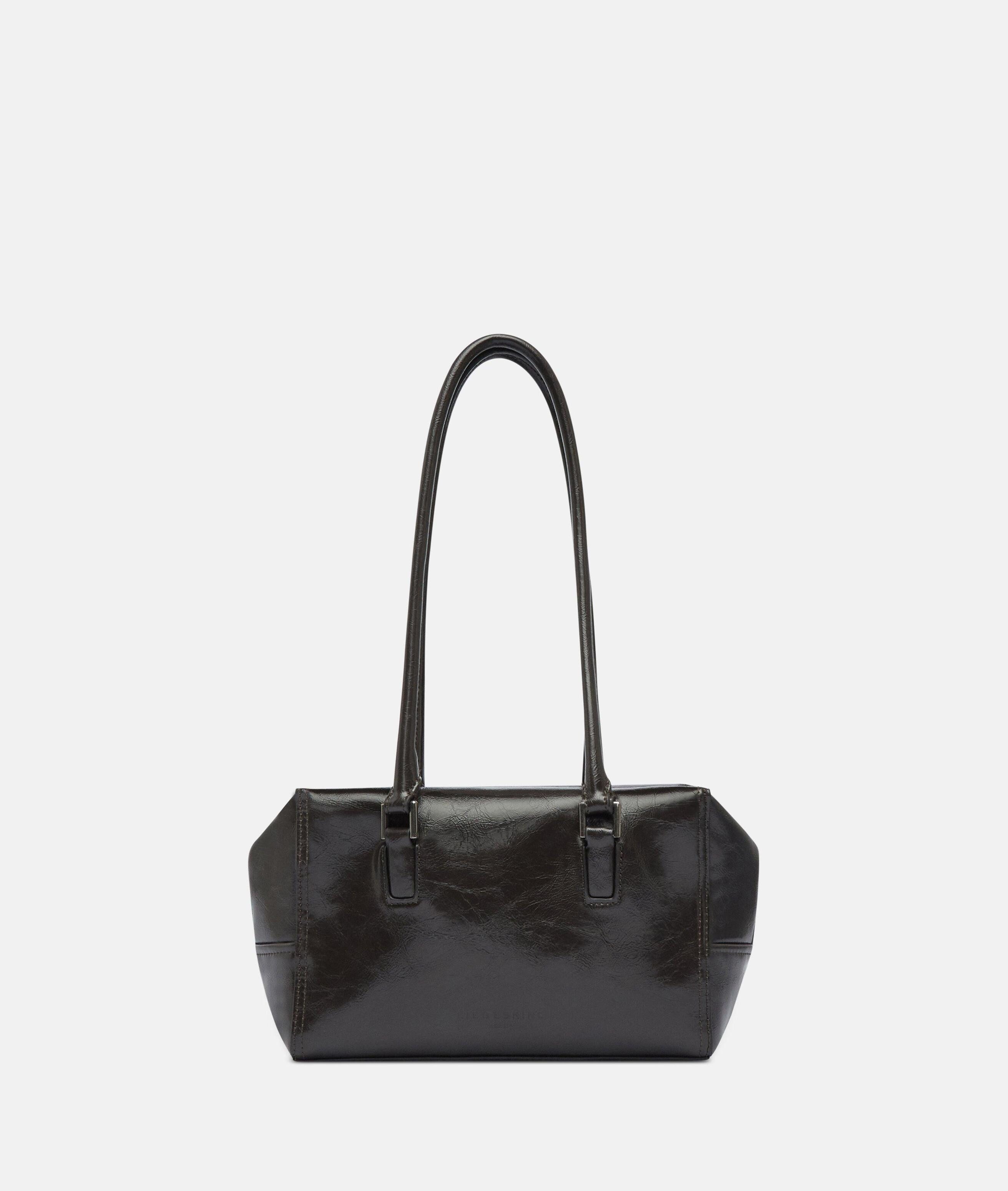 Liebeskind Berlin Schultertasche Satchel, Handliche Schultertasche in Lacklederoptik mit glossy Finish