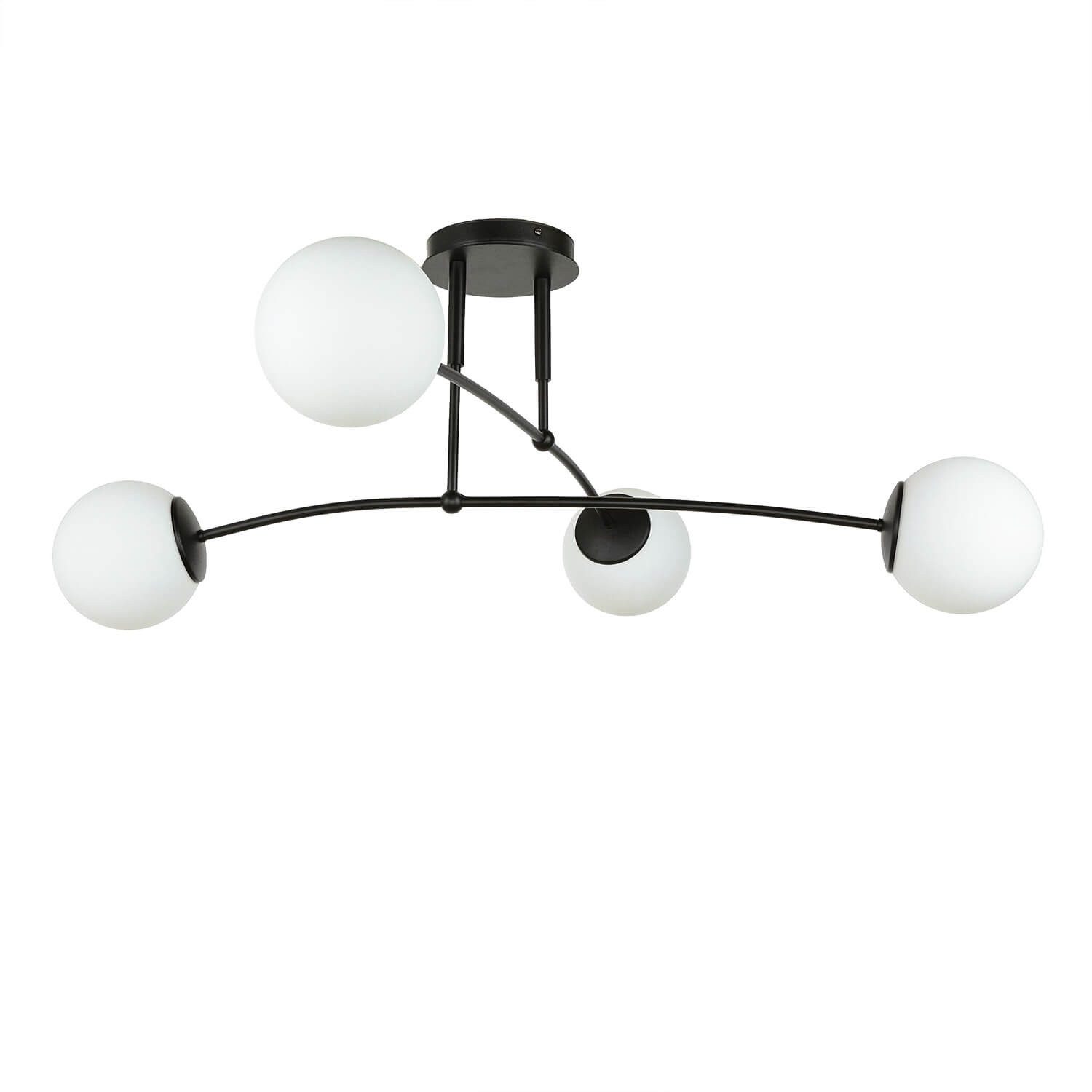 Licht-Erlebnisse Deckenleuchte SENARA, ohne Leuchtmittel, Kugelschirm B: 92 cm E14 4-flammig blendarm
