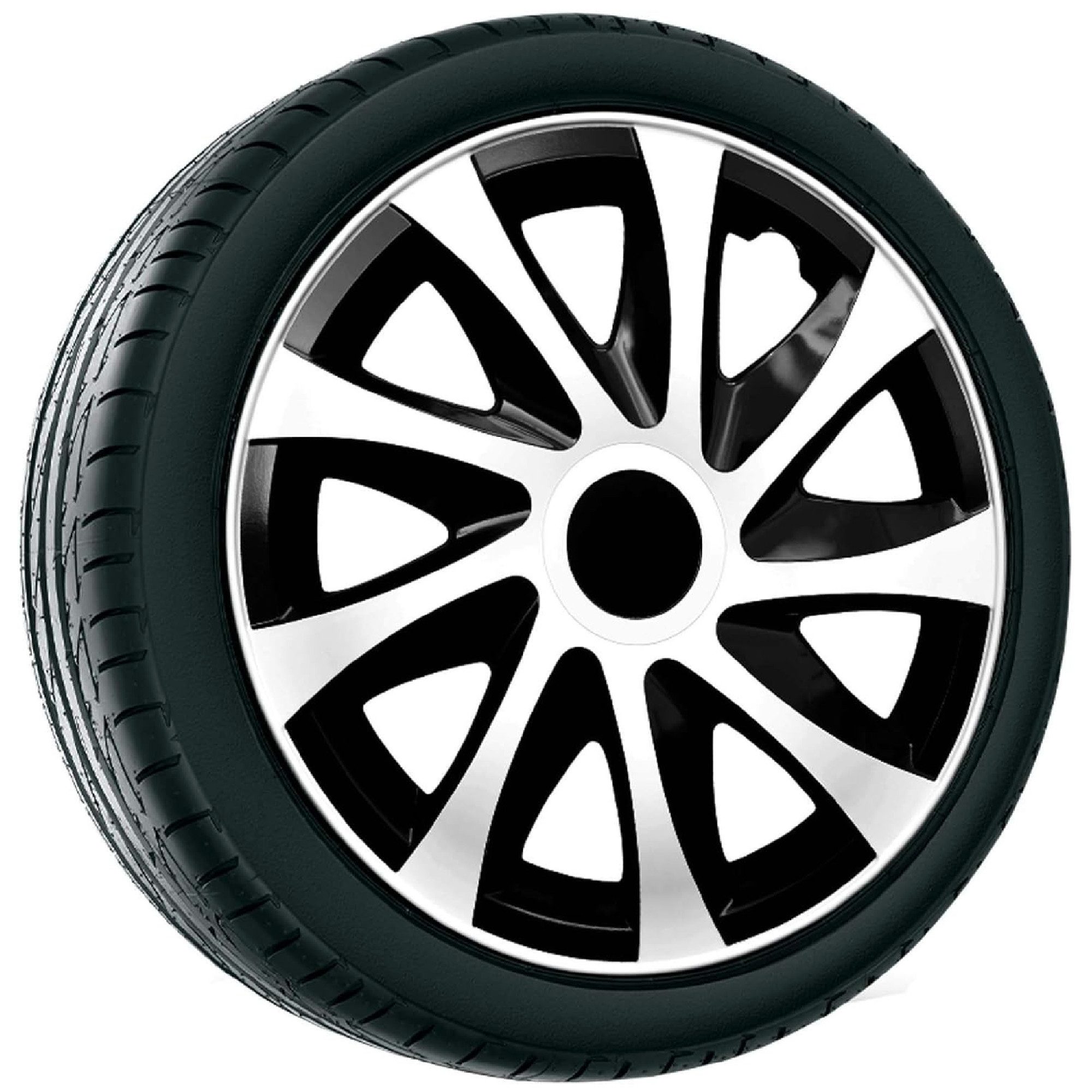 NRM Radkappe DRACO 13 Zoll in Weiß, 13 in Zoll, (4-St) Radzierblenden für Stahlfelgen Radkappen Satz 4er Set 13"
