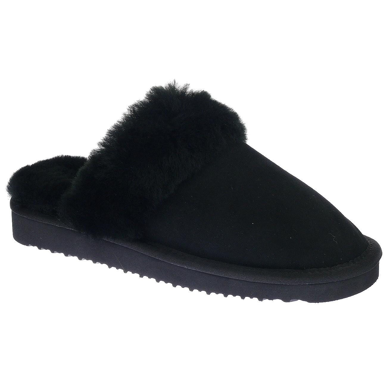 BLACK Leder Damen Hausschuhe EUR 40 schwarz Hausschuh
