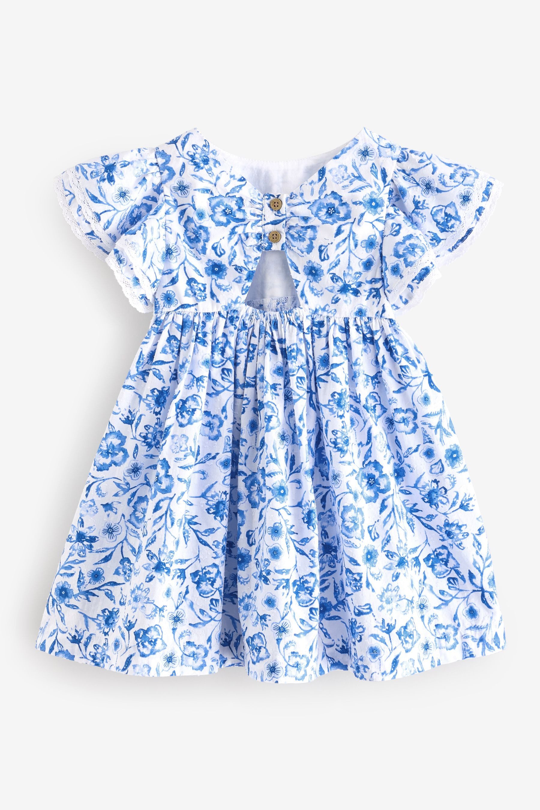 Next Sommerkleid Kleid mit Flügelärmeln aus günstig online kaufen