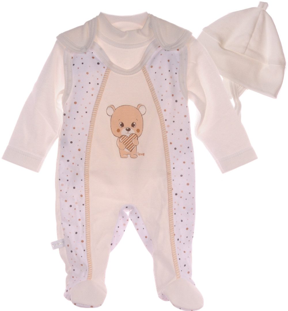 Strampler, Jäckchen & Mütze Strampler und Hemdchen Set Baby Anzug 2tlg
