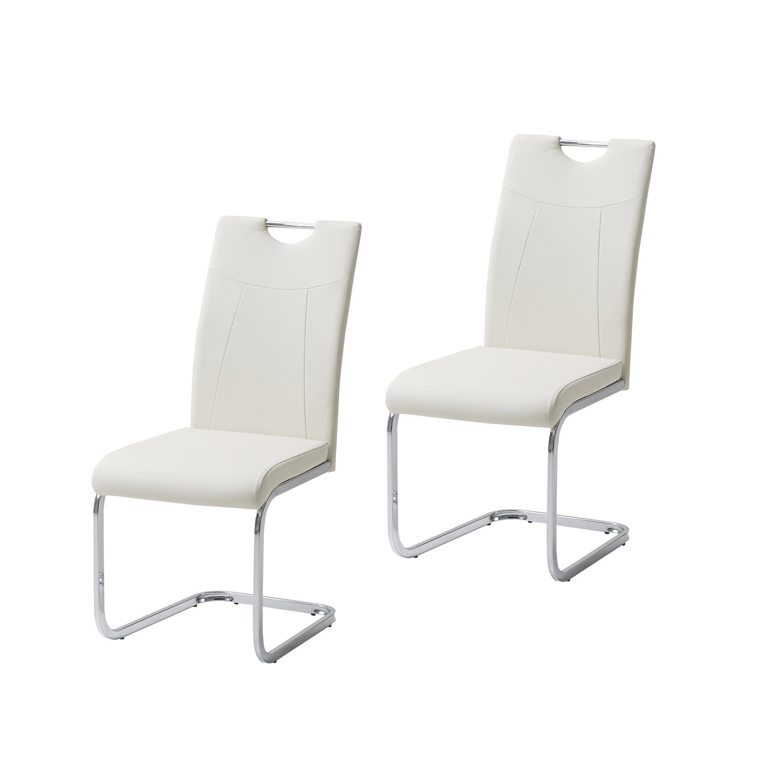 HTI-Line Freischwinger Schwingstuhl KellyC PU 2er (Set, 2 St), Freischwinger Esszimmerstuhl Kunstleder