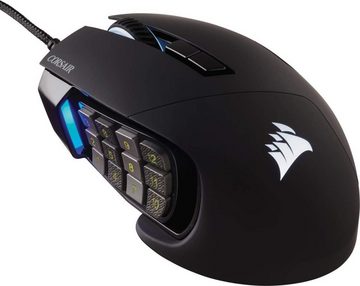 Corsair K55 RGB PRO XT Kabelgebundene Membran Gaming Tastatur- und Maus-Set, QWERTY RGB Wiederaufladbare Optisch fur gaming18.000DPI Optisch Sensor