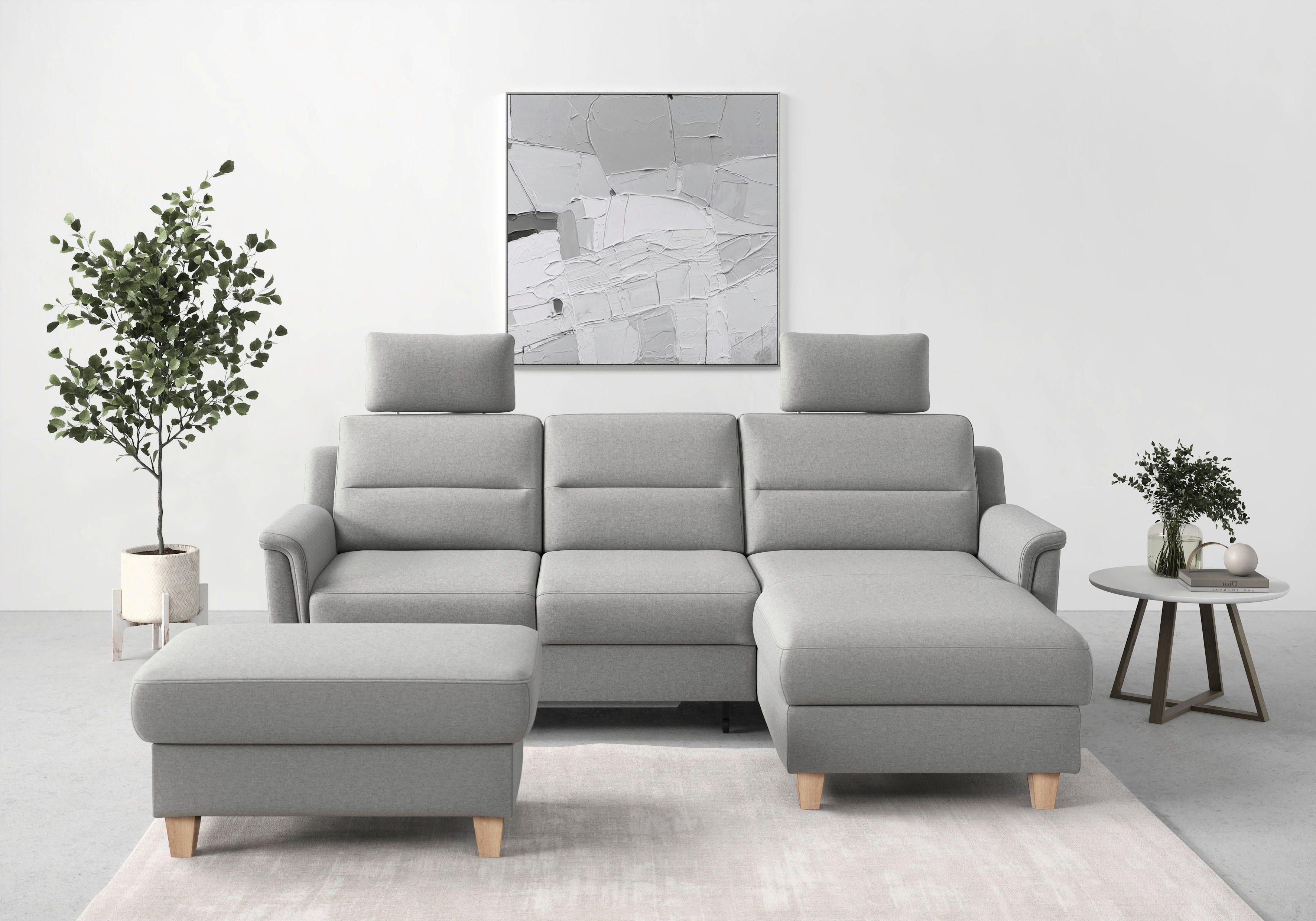 sit&more Ecksofa "Farö L-Form", inklusive Federkern, wahlweise mit Bettfunk günstig online kaufen