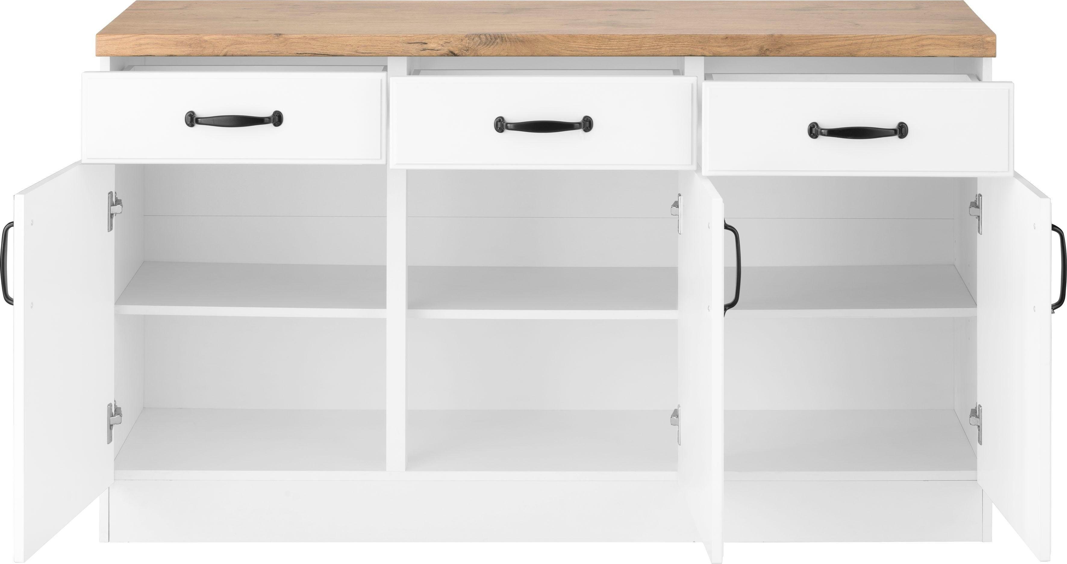 wiho Küchen Unterschrank Erla 150 cm breit mit Kassettenfront – Bild 4 von 5
