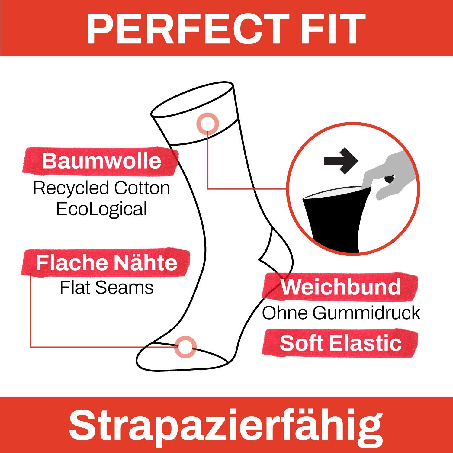 Chili Lifestyle Diabetikersocken Bestcare Gesundheitssocken Herren Damen schwarz grau blau Baumwolle (Multipack, 8-Paar, 4 Farben) Weichbund ohne Gummidruck